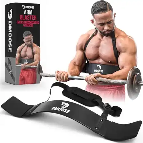 DMoose Fitness Arm Blaster für Bizeps und Trizeps mit Nackenpolster