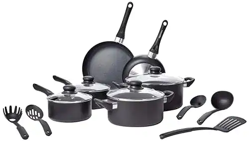 Kochgeschirrset Amazon Basics – 15-teiliges Topfset
