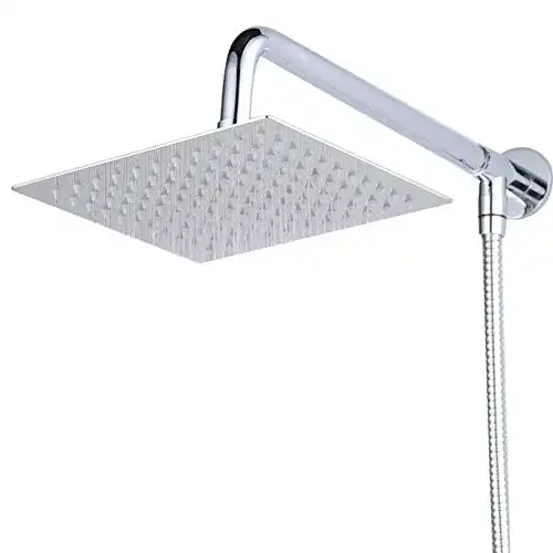 Duschkopf Regendusche Hiendure 8 Zoll quadratisch aus Edelstahl