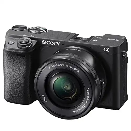 Vlog-Kamera Sony Alpha 6400 APS-C Spiegellose Kamera mit 16-50mm
