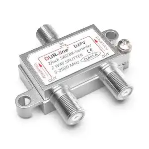 Sat-Verteiler 2-fach Dur-Line für Satelliten- und Kabel-Anlagen