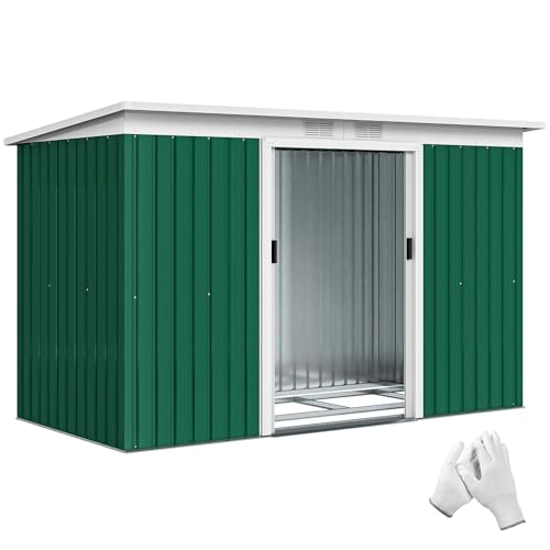 Gartenhaus aus Metall von Outsunny Gerätehaus für Garten und Werkzeuge