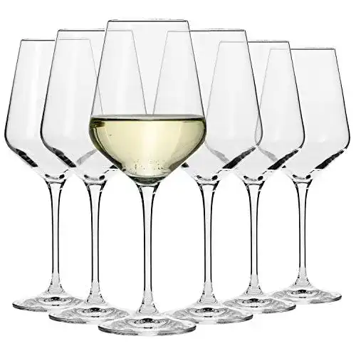 Weißweingläser Krosno Set von 6, 390 ml, Kristallglas
