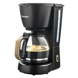 Bestron Filterkaffeemaschine für 10 Tassen mit Glaskanne und Warmhalteplatte
