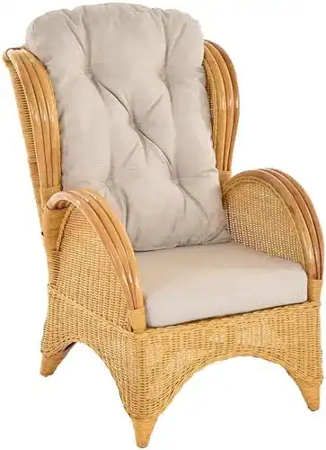 Ohrensessel Korb-Outlet Bequemer Hochlehnsessel aus Rattan