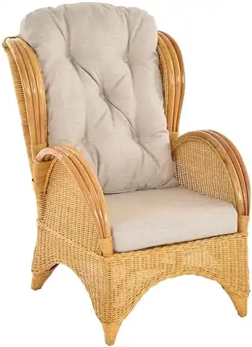 Ohrensessel Korb-Outlet Bequemer Hochlehnsessel aus Rattan