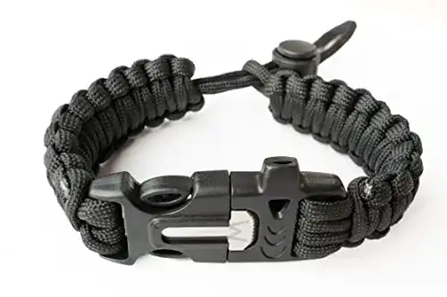 Paracord-Armband WIKA mit integrierter Signalpfeife und Feuerstein