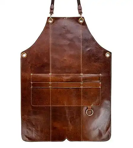 Grillschürze aus Leder von Angus Stoke Hochwertige Lederschürze für BBQ und Küche