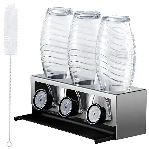 Yigii Flaschenhalter für SodaStream – Abtropfständer aus Edelstahl