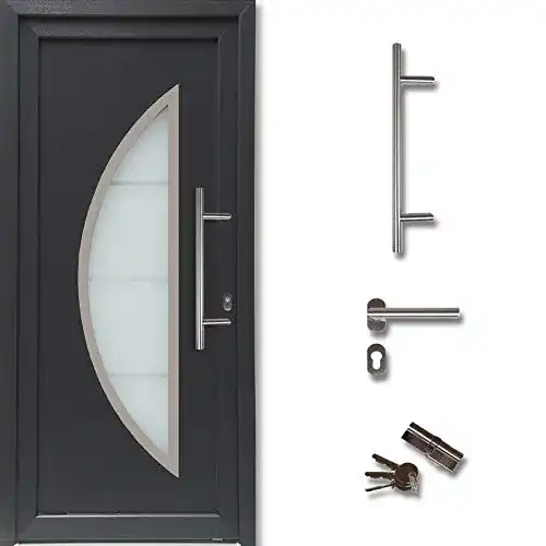 Kunststoff-Haustür Kuporta Paras nach Maß in Anthrazit und Weiß