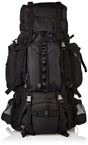 Trekkingrucksack von Amazon Basics mit Innengestell und 65 Litern Fassungsvermögen