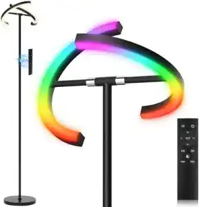 LED Stehlampe Sibrille RGB dimmbar 20W für Wohnzimmer und Büro
