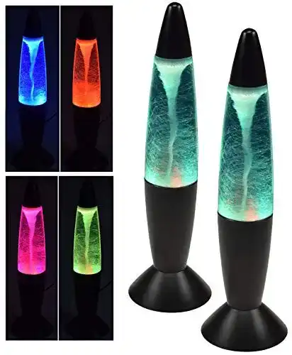 Lavalampe ChiliTec Tornado Dekoleuchte 37cm im Doppelpack mit LED