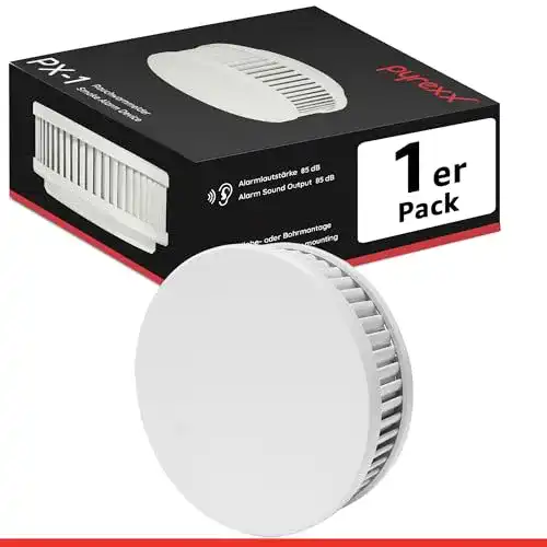 Rauchmelder Pyrexx PX-1 ohne LED – 12 Jahre Batterie und Magnet-Halterung