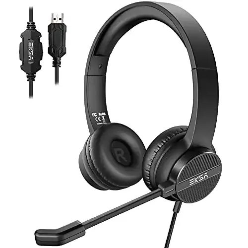 EKSA H12E USB PC Headset mit Mikrofon für Büroanwendungen
