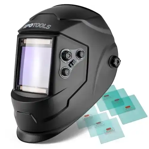 Automatik Schweißhelm IPOTOOLS LY800H mit 4 Sensoren und großem Sichtfeld
