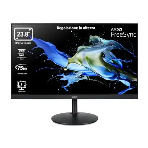 Acer CB242Y Monitor 23,8 Zoll (60 cm) mit Full HD und 75Hz