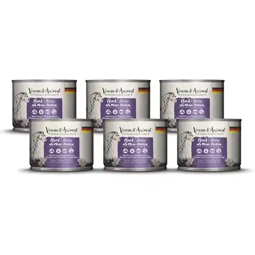 Venandi Katzenfutter Animal – Nassfutter mit Pferd, getreidefrei, 6er Pack