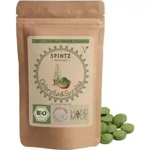 Bio Spirulina und Chlorella Presslinge von Spintz in Tablettenform