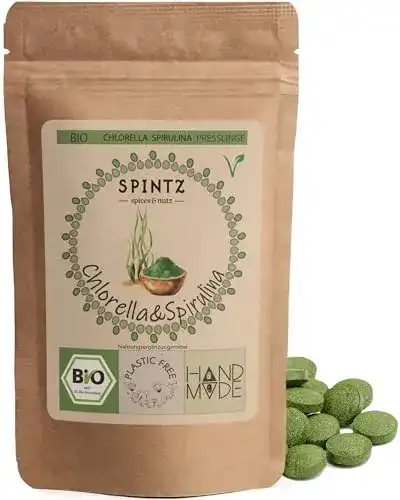 Bio Spirulina und Chlorella Presslinge von Spintz in Tablettenform