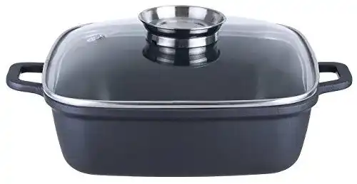 Bräter mit Glasdeckel Santorin aus Aluguss, 3,8 Liter