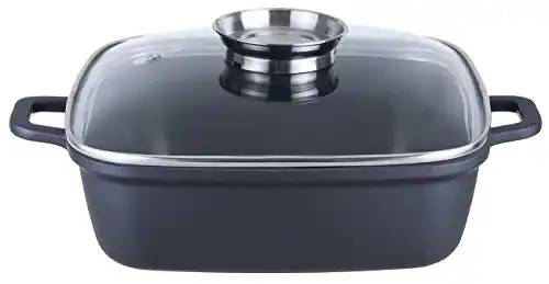 Bräter mit Glasdeckel Santorin aus Aluguss, 3,8 Liter