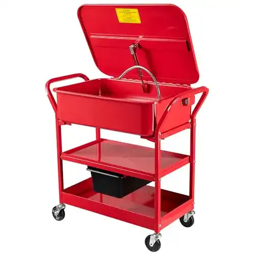 Teilewaschgerät Wiltec 75,7 l aus Stahl mit Pumpe und Ablage