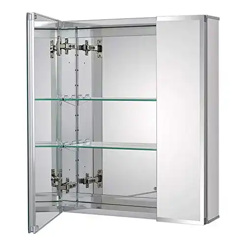 Spiegelschrank Fundin aus Aluminium für Badezimmer und Medizinschrank