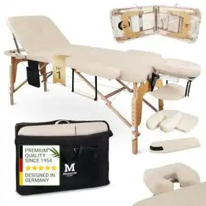 Mobile Massageliege Massunda aus Vollholz klappbar und flexibel