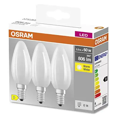 E14 LED Osram Star Filament Lampe für E14 Sockel mit mattem Glas