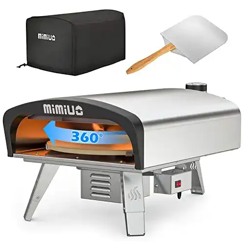 Mimiuo Gas Pizzaofen mit Drehfunktion für Outdoor-Einsatz