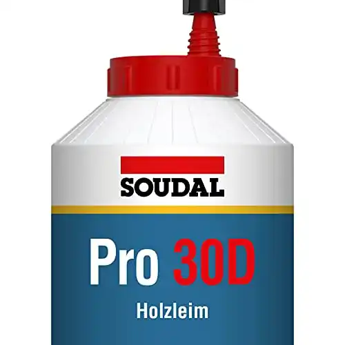 Holzleim Soudal Pro 30D D3 750g Flasche Dispersionsklebstoff