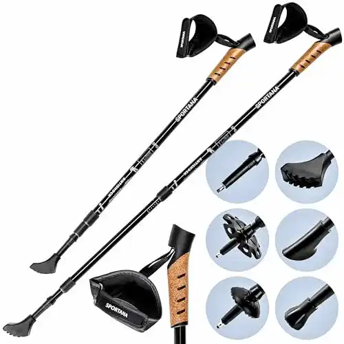 Nordic Walking Stöcke von Deuba SPORTANA Ergonomische Teleskopstöcke
