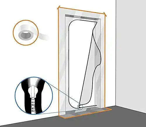 Staubschutztür Lamera Profi wiederverwendbar 220 x 120 cm