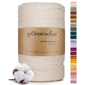 Makramee-Garn Goldmariechen Premium (Naturell) 3mm x 200m