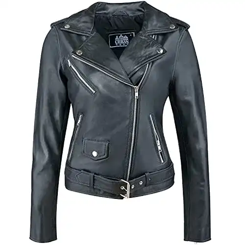 Lederjacke Damen Urban 5884 Bikerjacke aus echtem Lammleder