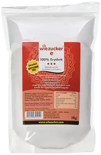Erythrit Wiezucker 1 kg Packung als Zuckerersatz
