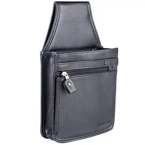 Kellnertasche Swissona schwarz aus strapazierfähigem Kunstleder