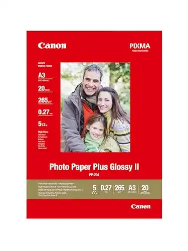 Fotopapier A3 Canon PP-201 Glänzend – 20 Blatt für Tintenstrahldrucker