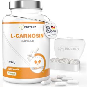 L-Carnosin Biotary 100 Kapseln 1000 mg Tagesportion vegan