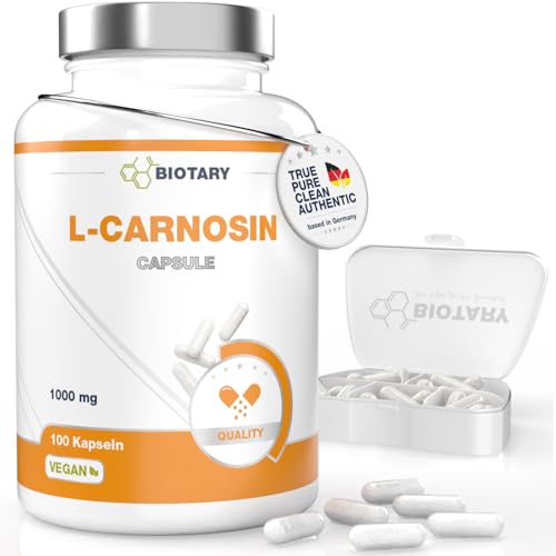 L-Carnosin Biotary 100 Kapseln 1000 mg Tagesportion vegan