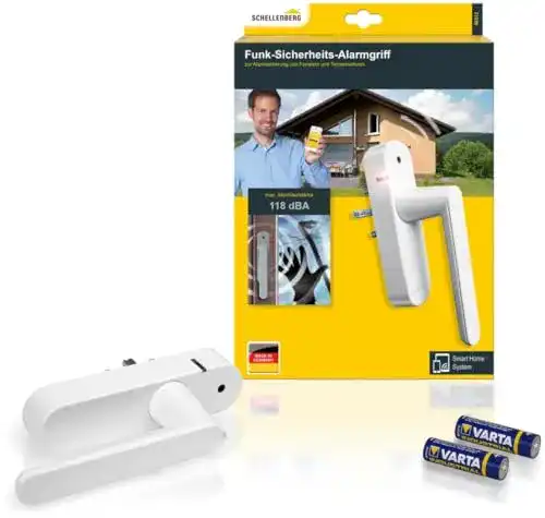 Fenstergriff mit Alarm Schellenberg 46512 für Balkontüren und Smart Home