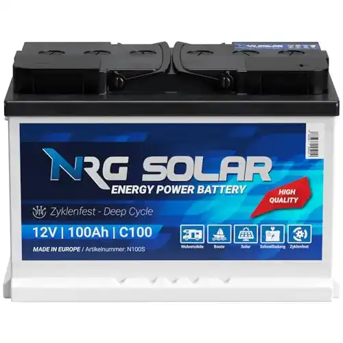 Solarbatterie NRG Solar 12V 100Ah für Boote und Camping