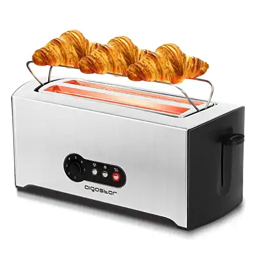 Langschlitztoaster Aigostar 1600 W mit 2 Langschlitzkammern