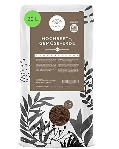 Torffreie Erde Jaskers Bio Hochbeeterde 20 L für Gemüse und Kräuter