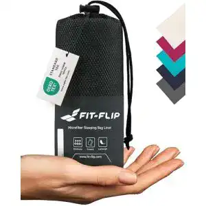 Hüttenschlafsack Fit-Flip ultraleicht aus Mikrofaser für Reisen