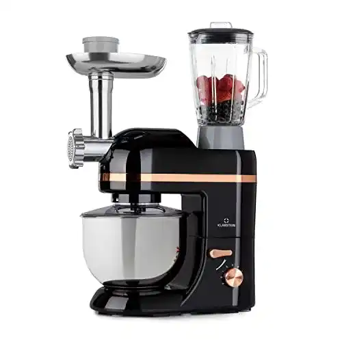 Klarstein Knetmaschine mit Fleischwolf und 1800W Motor