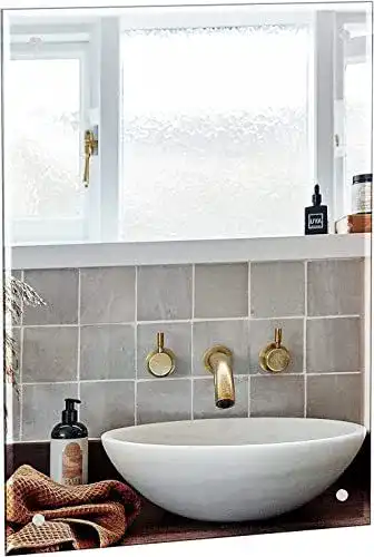 Badspiegel Dripex 60×45 cm mit rahmenlosem Design