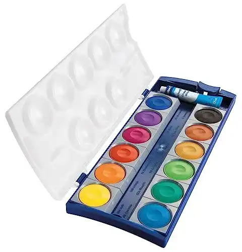 Pelikan Deckfarbkasten 720854 720250 mit 12 Farben und 1 Tube Deckweiß