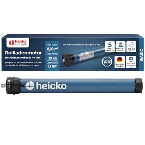 Rollladenmotor für 40 mm 8-Kantwellen, 13 Nm, max. 29 kg